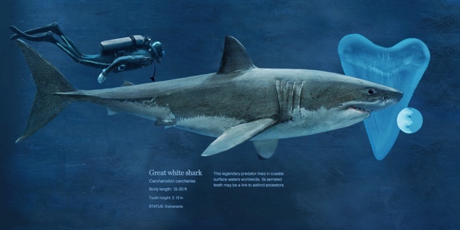 Sizing Up Sharks infographic Great White