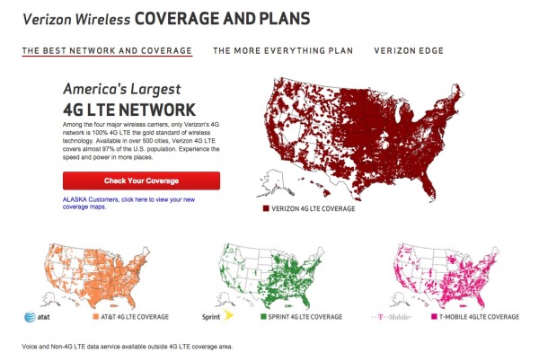 Verizon Coverage Map Infographic Ad