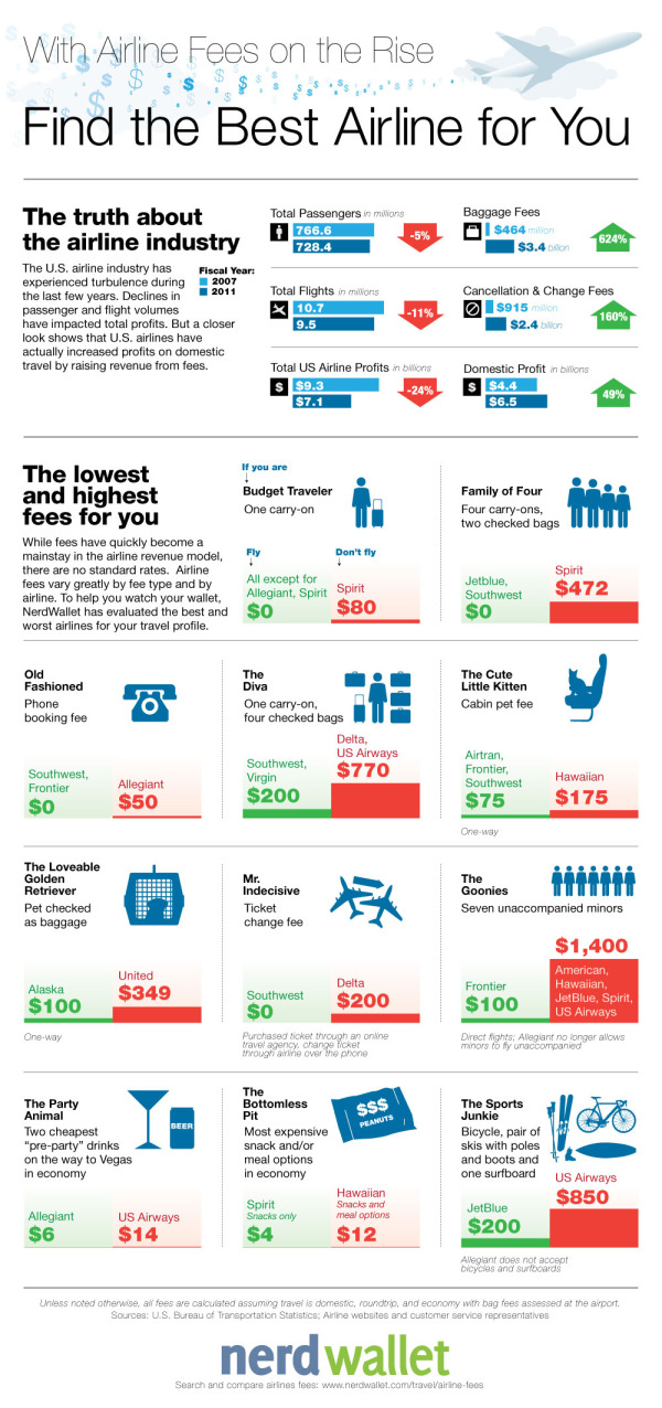 Find the Best Airline Fees infographic