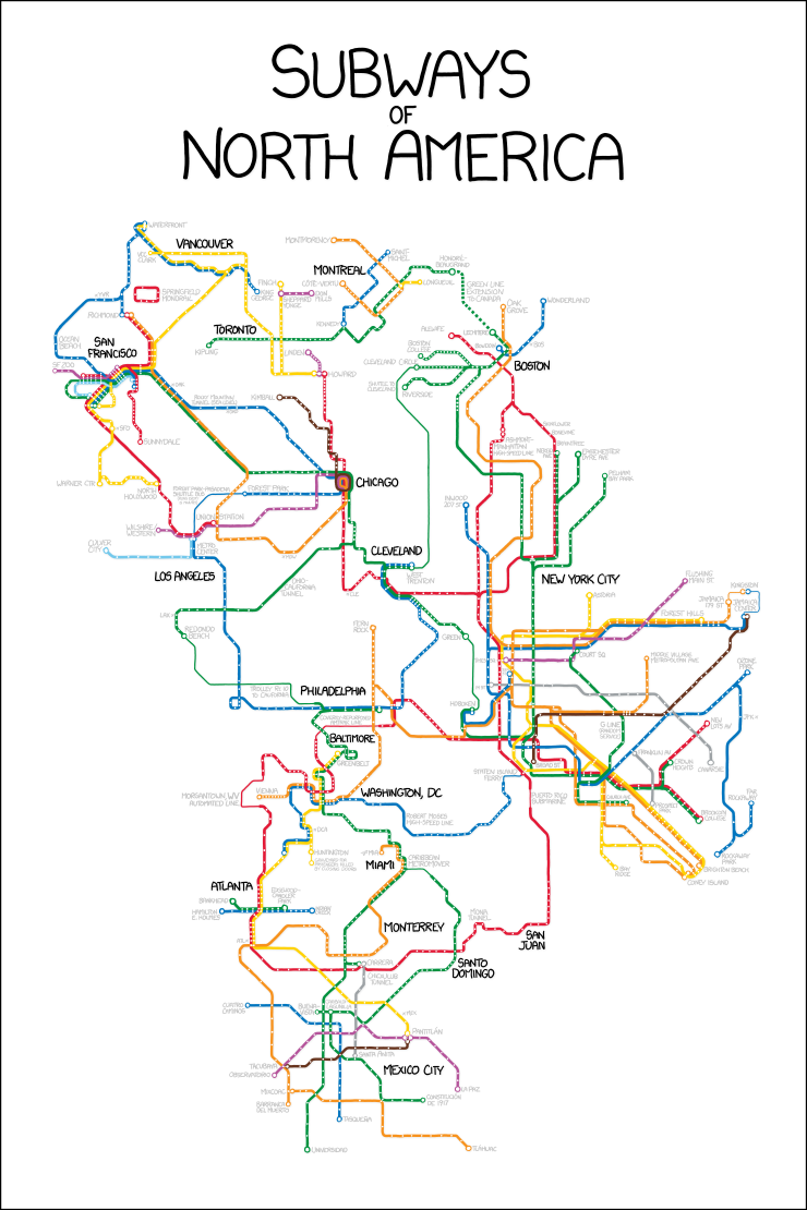 Subways of North America infographic