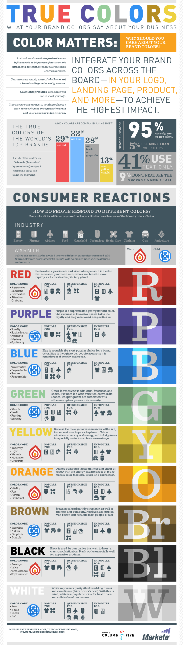 True Colors: What Your Brand Colors Say About Your Business infographic