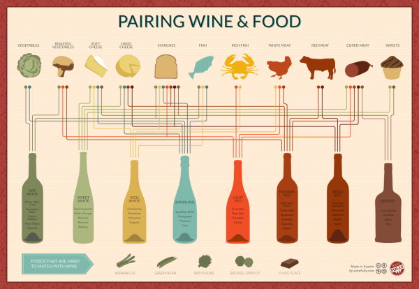 Pairing Wine & Food infographic poster