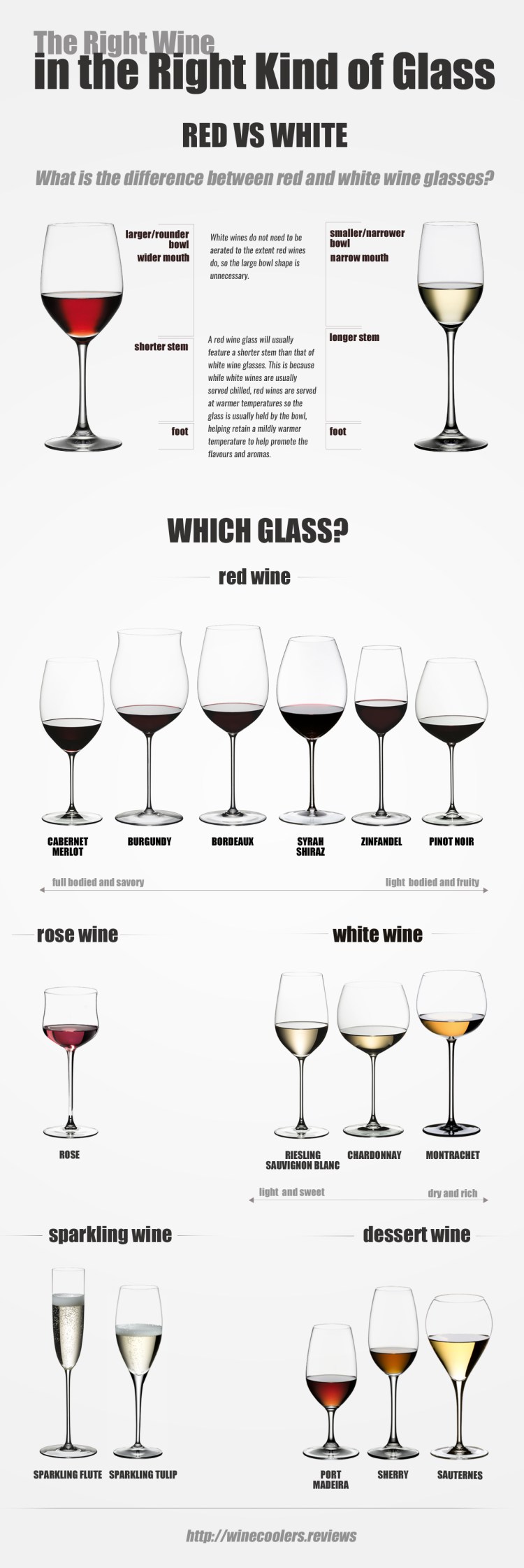 The Right Wine in the Right Kind of Glass infographic